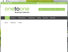Tablet Screenshot of onetoonebusinessinteriors.com